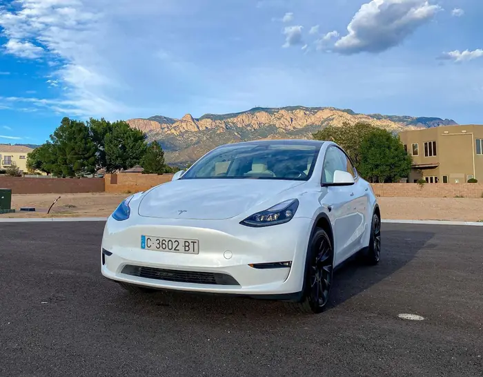 Tesla with a mirror-gloss finish